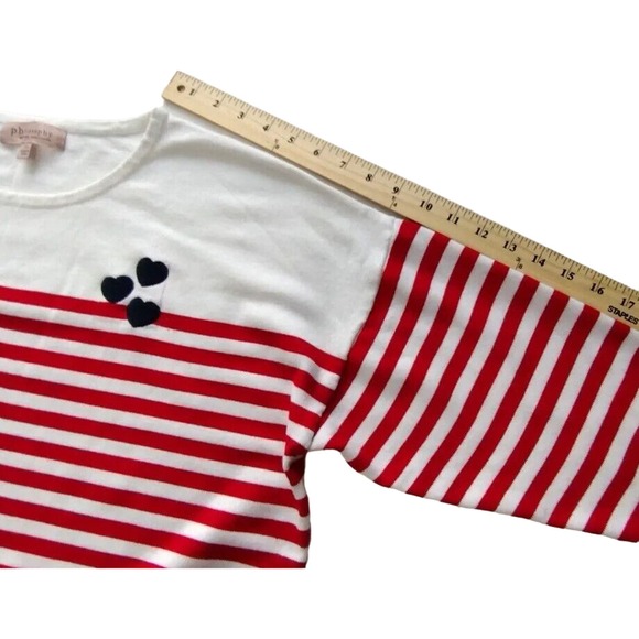 Philosophy Republic Clothing Womens 1X Red & White Stripe Long Sleeve Sweater - Picture 7 of 11